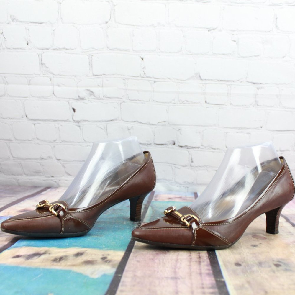 Circa Joan & David Pointed Toe Kitten Heels Sz 7 M - Picture 2 of 9